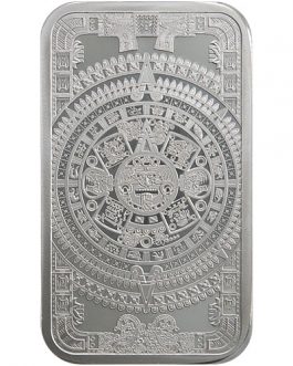 5 oz Aztec Calendar Silver Bar