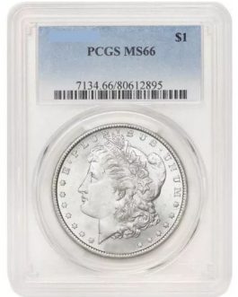 Pre-1921 PCGS MS-66 Morgan Silver Dollar – Random Year
